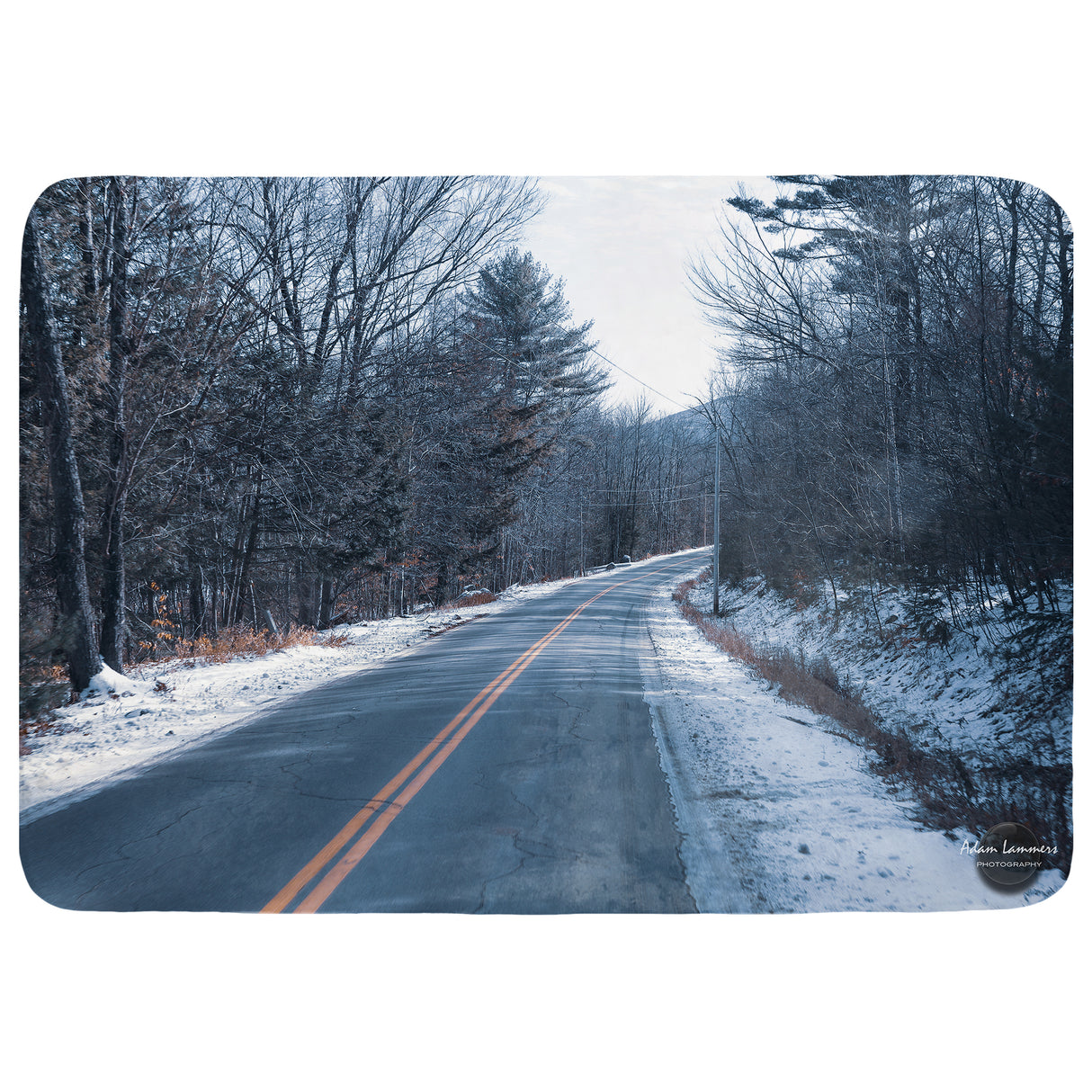 Winter Road Throw Blanket
