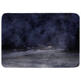Winter Farm at Night Throw Blanket