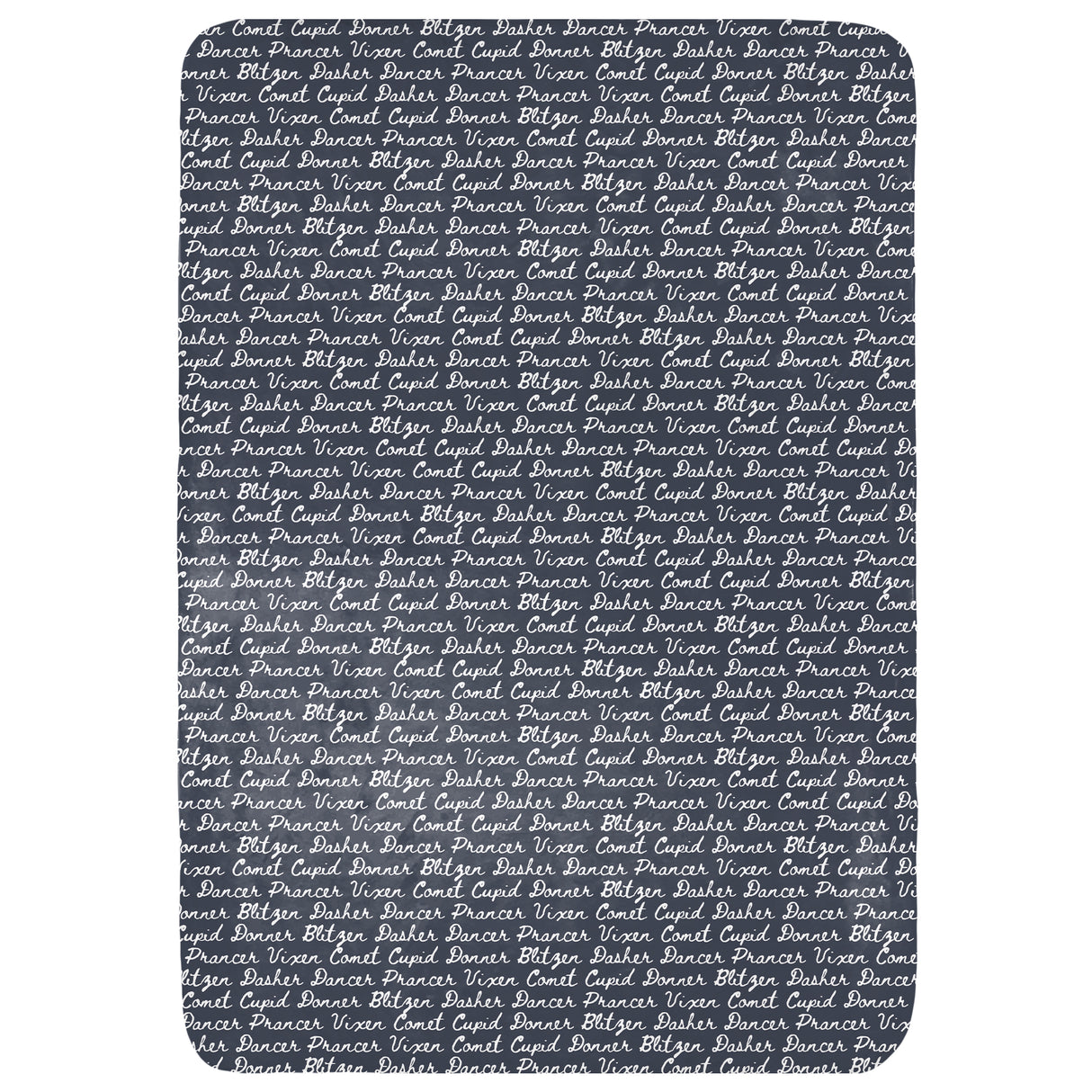 Reindeer Names Throw Blanket