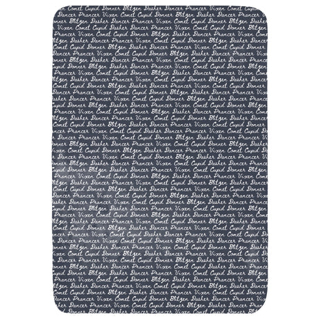 Reindeer Names Throw Blanket