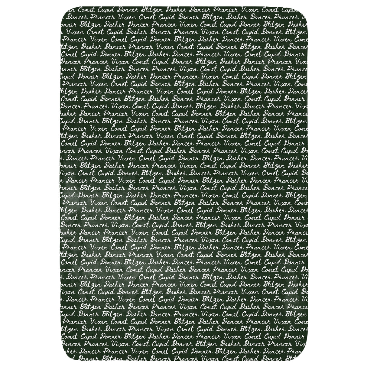 Reindeer Names Throw Blanket