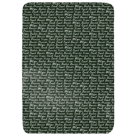 Reindeer Names Throw Blanket
