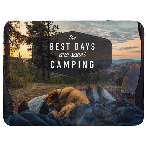 Best Days Are Spent Camping Throw Blanket