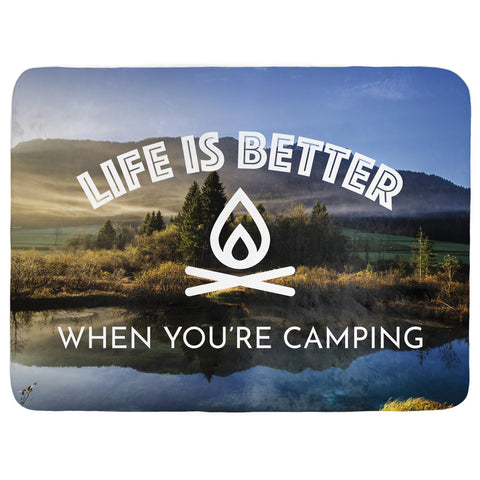 Life is Better When You're Camping Throw Blanket