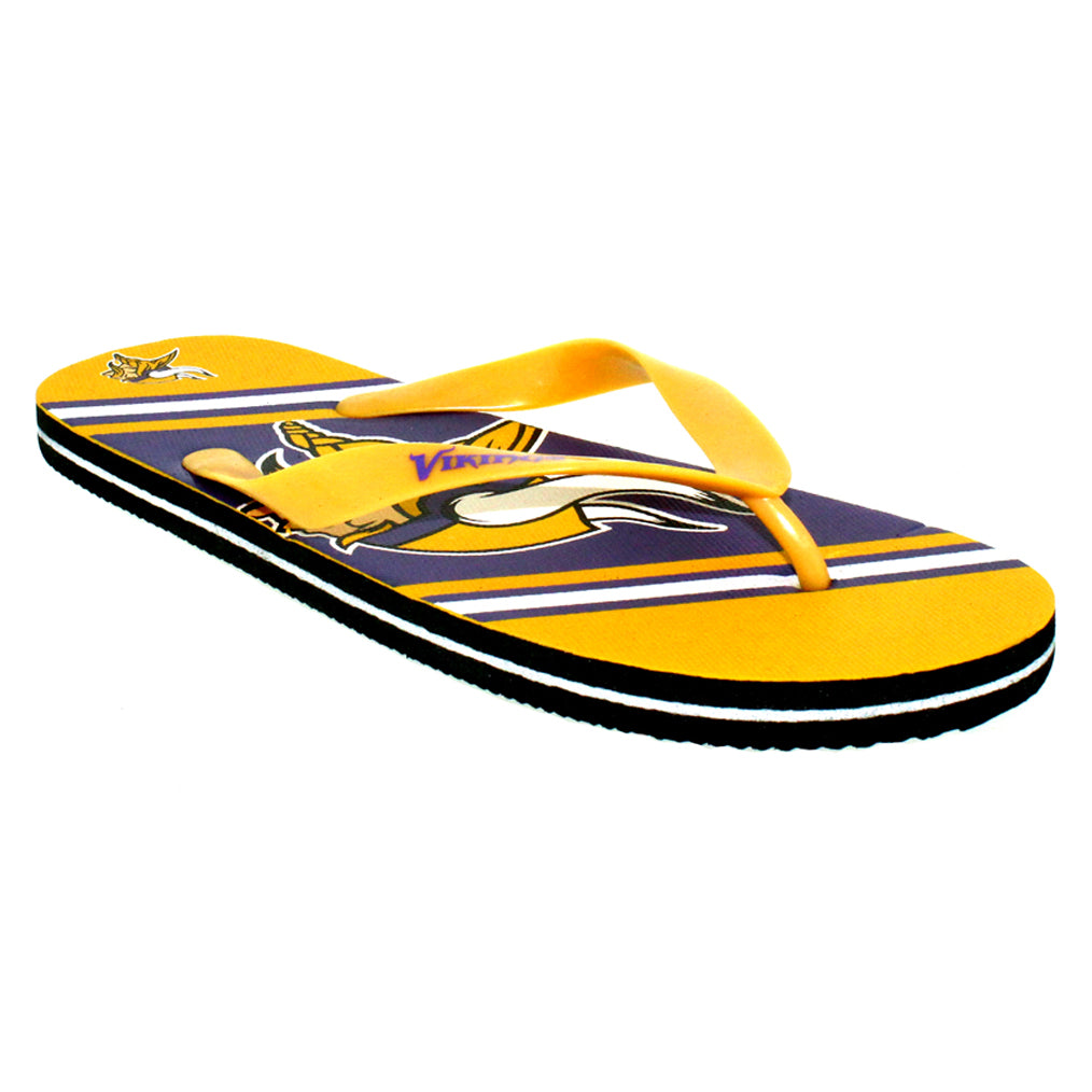 Minnesota Vikings FOCO Big Logo Flip Flops