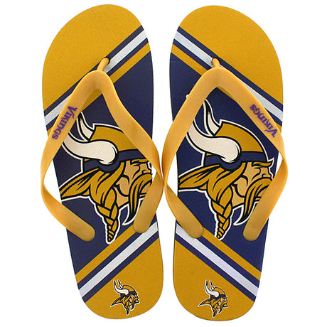 Minnesota Vikings FOCO Big Logo Flip Flops