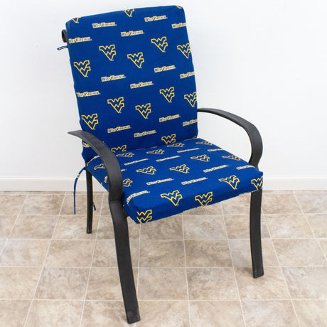 West Virginia Mountaineers Two Piece Chair Cushion