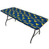 West Virginia Mountaineers Fitted Table Cover / Tablecloth:  3 Sizes Available