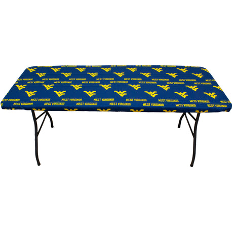 West Virginia Mountaineers Fitted Table Cover / Tablecloth:  3 Sizes Available