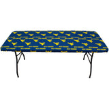 West Virginia Mountaineers Fitted Table Cover / Tablecloth:  3 Sizes Available