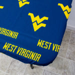 West Virginia Mountaineers Fitted Table Cover / Tablecloth:  3 Sizes Available