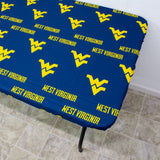 West Virginia Mountaineers Fitted Table Cover / Tablecloth:  3 Sizes Available