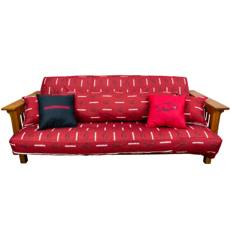 Arkansas Razorbacks futon and pillows