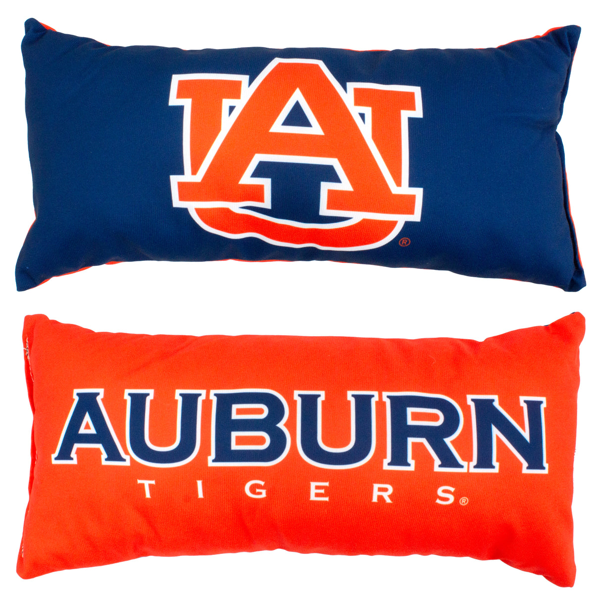 Auburn Tigers 2 Sided Bolster Travel Pillow, 16" x 6", Made in the USA