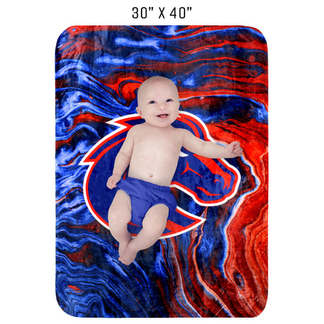Boise State Broncos Sublimated Soft Throw Blanket