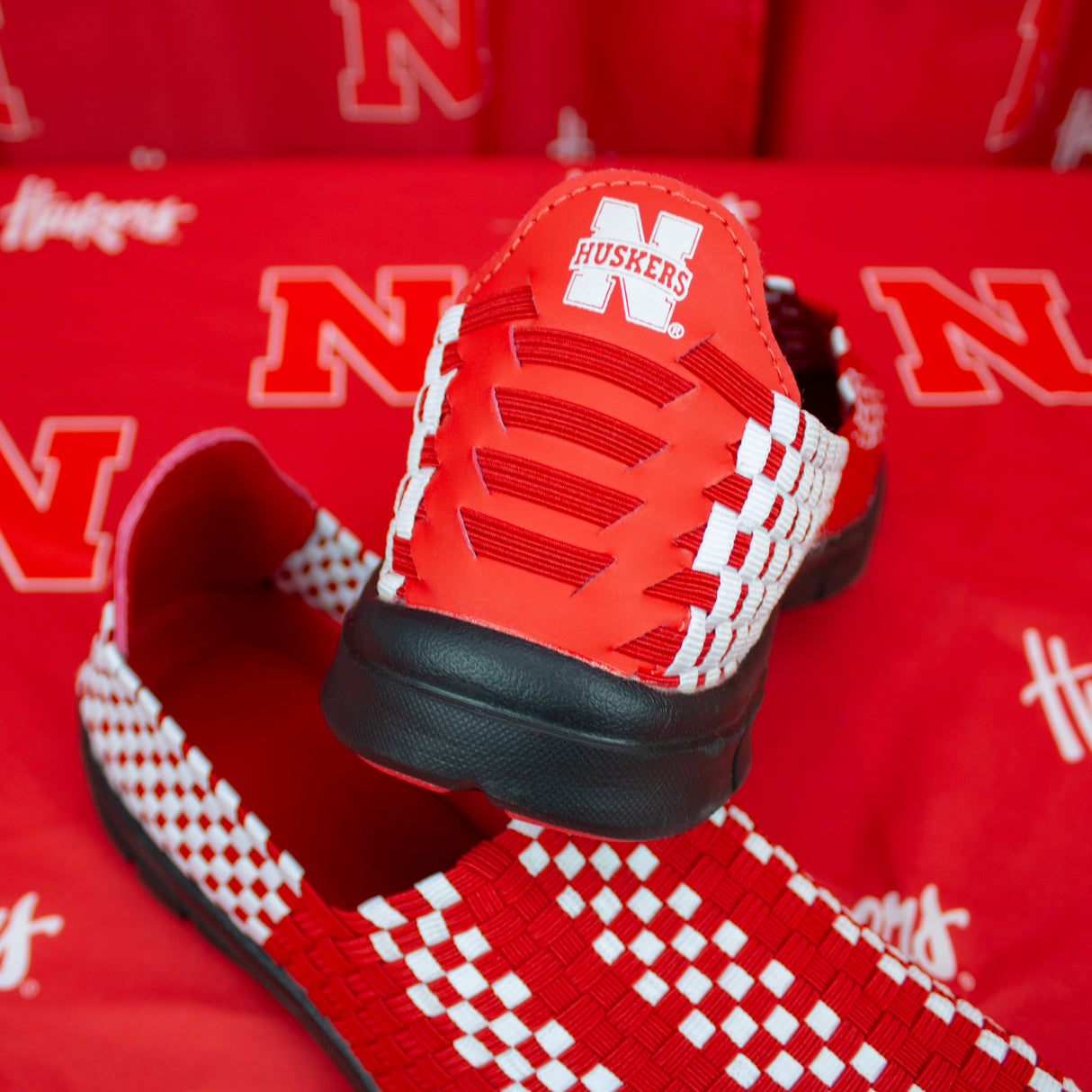 Nebraska Cornhuskers Woven Colors Comfy Slip On Shoes