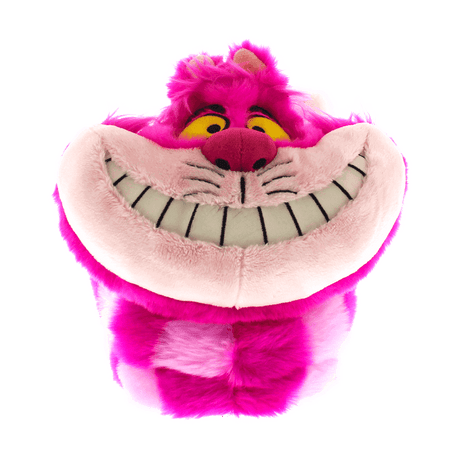 Cheshire Cat Disney slippers in soft plush with big eyes and a toothy smile