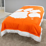 Clemson Tigers 2 Sided Big Logo Light Comforter