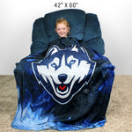 UConn Huskies Sublimated Soft Throw Blanket