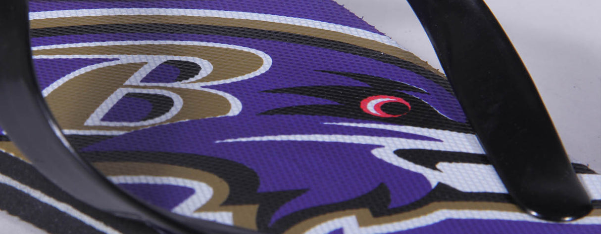 Baltimore Ravens FOCO Big Logo Flip Flops