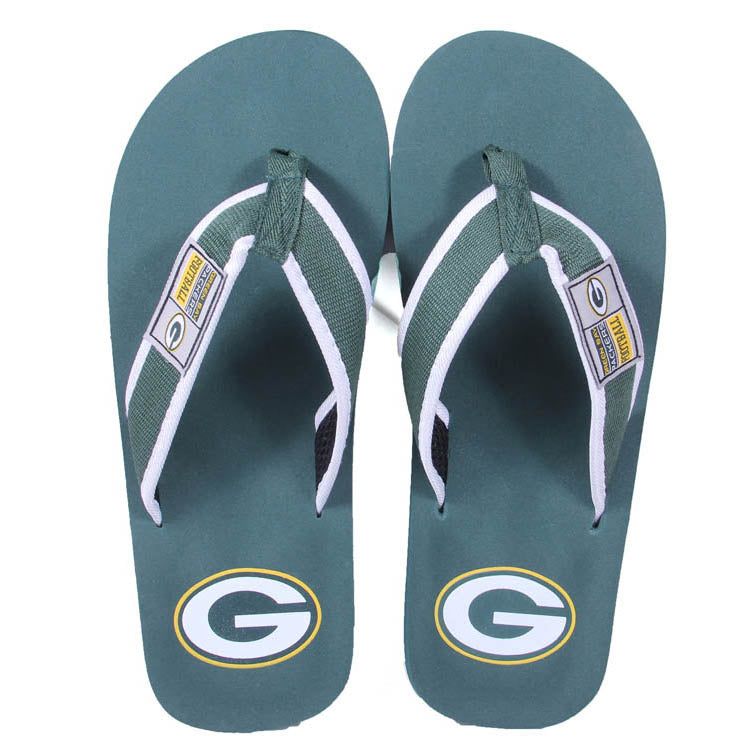 Green Bay Packers FOCO Contour Flip Flops Sandals