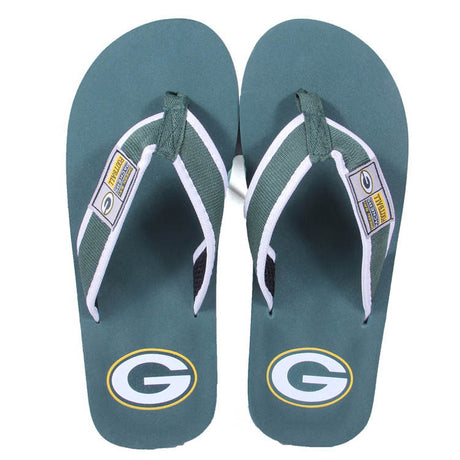 Green Bay Packers FOCO Contour Flip Flops Sandals