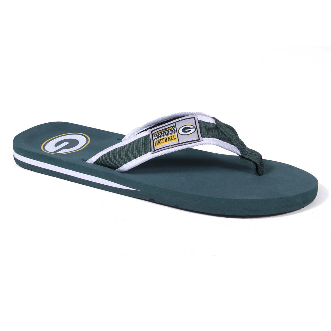 Green Bay Packers FOCO Contour Flip Flops Sandals