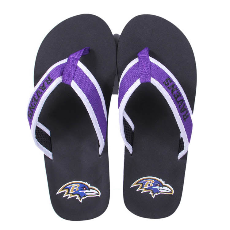 Baltimore Ravens FOCO Contour Flip Flops Sandals