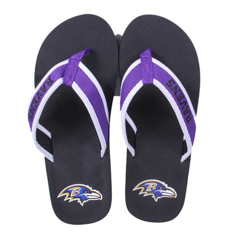 Baltimore Ravens FOCO Contour Flip Flops Sandals
