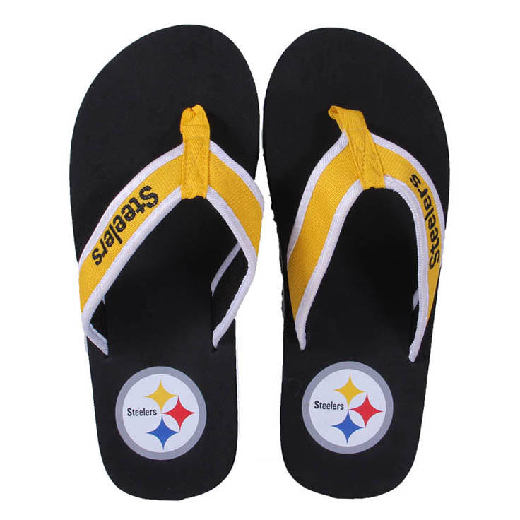 Pittsburgh Steelers FOCO Contour Flip Flops Sandals