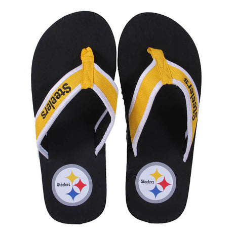 Pittsburgh Steelers FOCO Contour Flip Flops Sandals