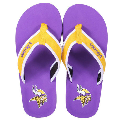 Minnesota Vikings FOCO Contour Flip Flops Sandals