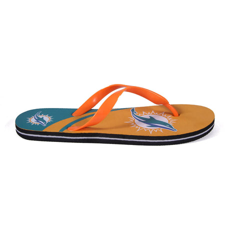 Miami Dolphins FOCO Big Logo Flip Flops