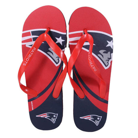 New England Patriots FOCO Big Logo Flip Flops