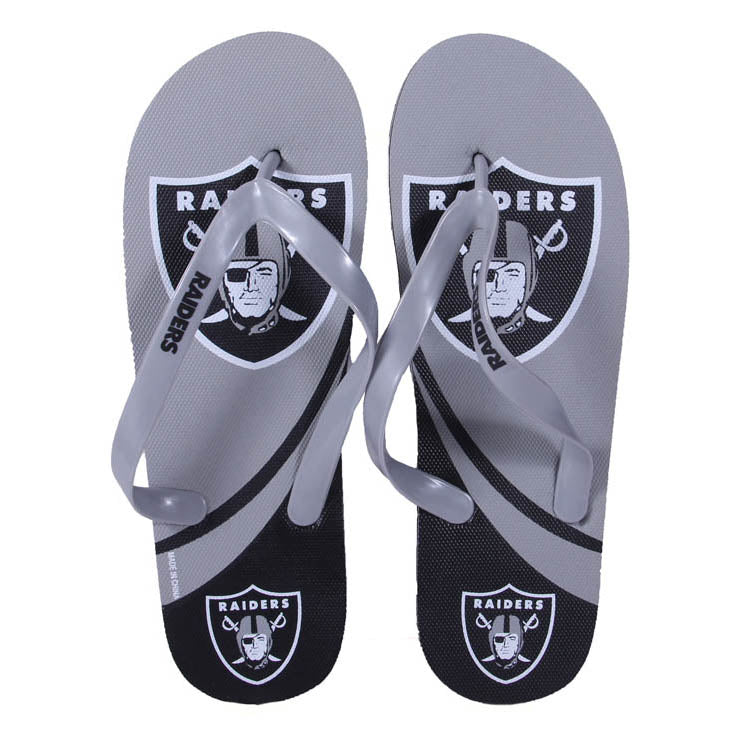 Las Vegas Raiders FOCO Big Logo Flip Flops
