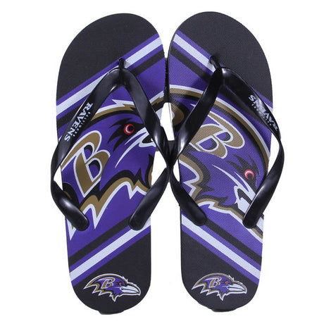Baltimore Ravens FOCO Big Logo Flip Flops
