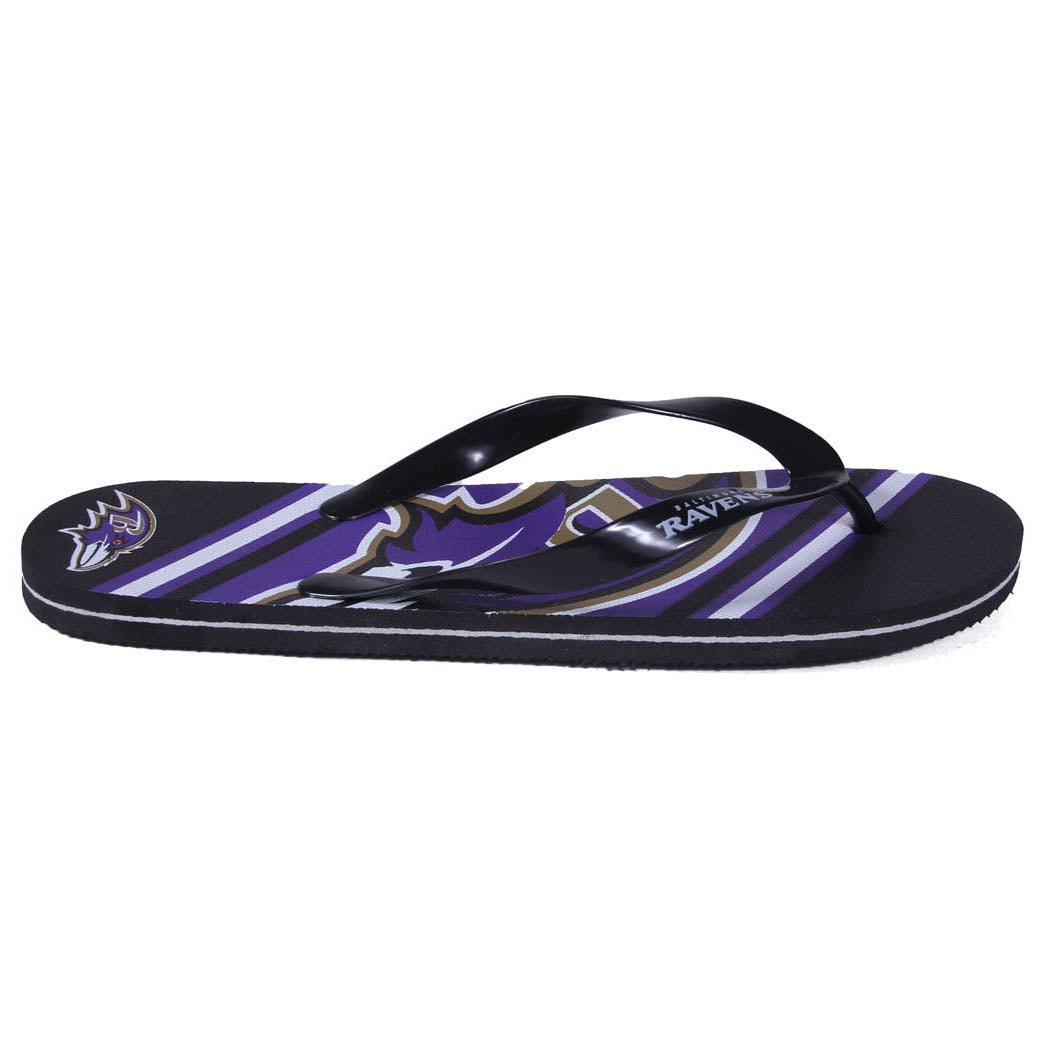 Baltimore Ravens FOCO Big Logo Flip Flops