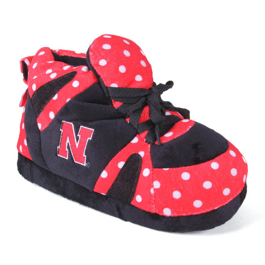 Nebraska Cornhuskers Comfy Feet Polka Dot Slippers