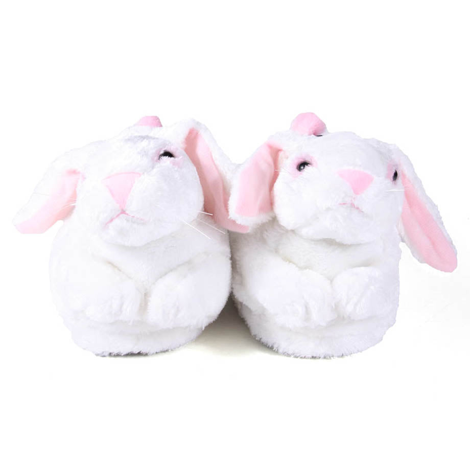 White Bunny Comfy Animal Slippers