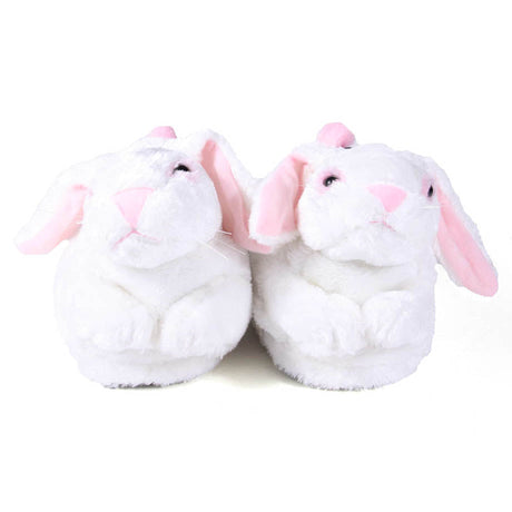 White Bunny Comfy Animal Slippers