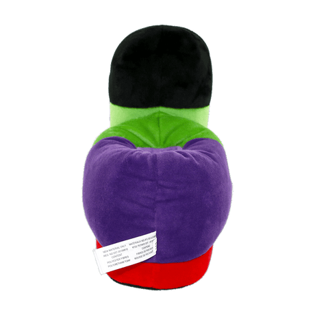 Pair of Hulk slippers in bold green plush, footwear for Marvel fans
