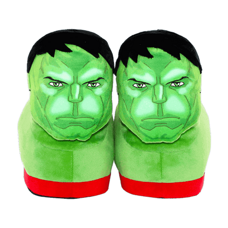 Hulk figural slippers in high-quality ultra-soft plush construction