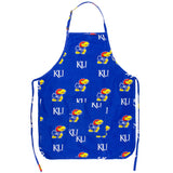 Kansas Jayhawks Grilling Tailgating Apron with 9" Pocket, Adjustable