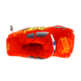 Lightning McQueen novelty slippers, red plush with sturdy non-slip bottom