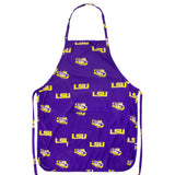 LSU Tigers Grilling Tailgating Apron with 9" Pocket, Adjustable