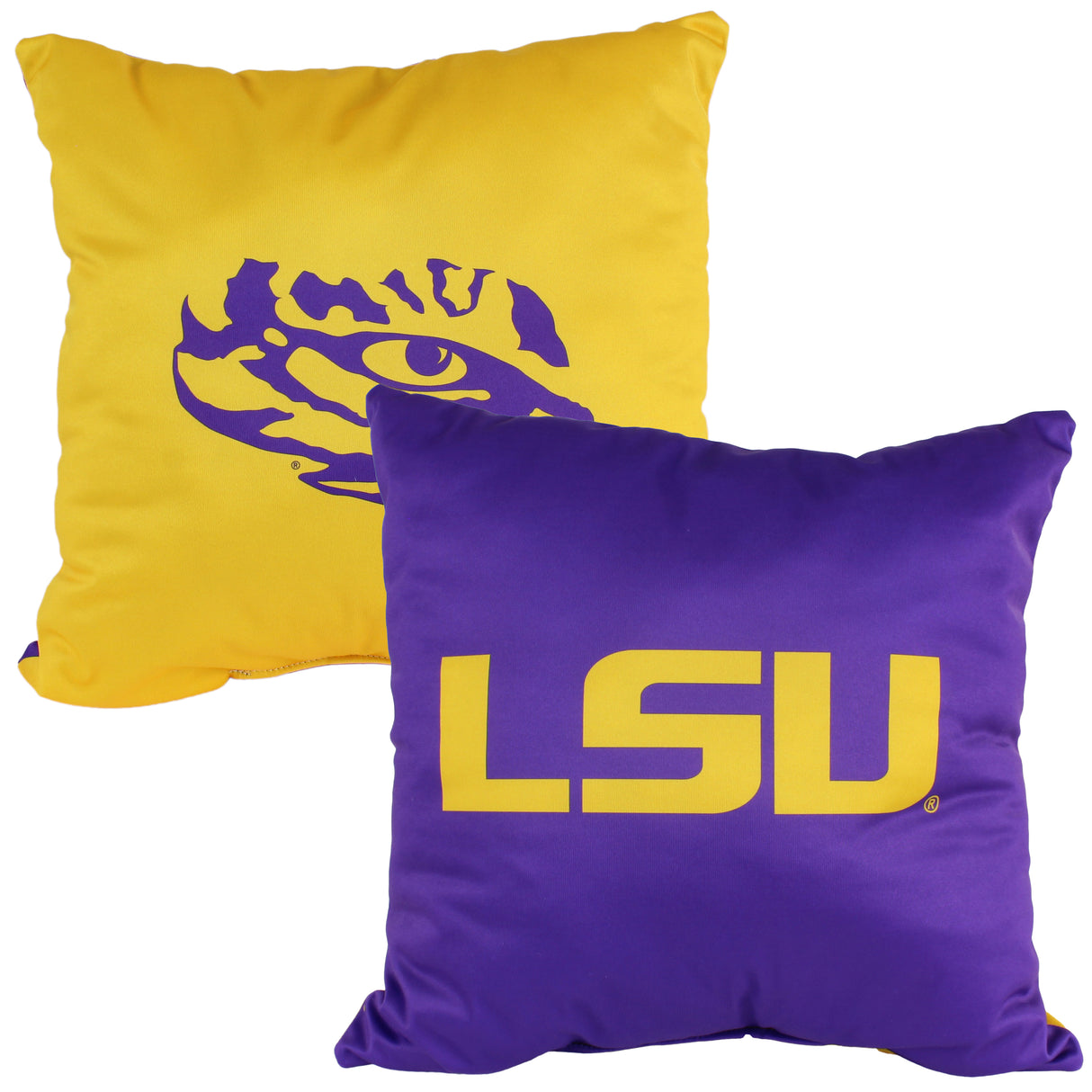 LSU Tigers 2 Sided Decorative Pillow, 16" x 16", Made in the USA