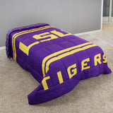 LSU Tigers Reversible Big Logo Soft and Colorful Comforter