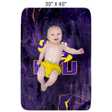 LSU Tigers Sublimated Soft Throw Blanket
