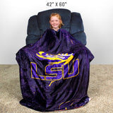 LSU Tigers Sublimated Soft Throw Blanket