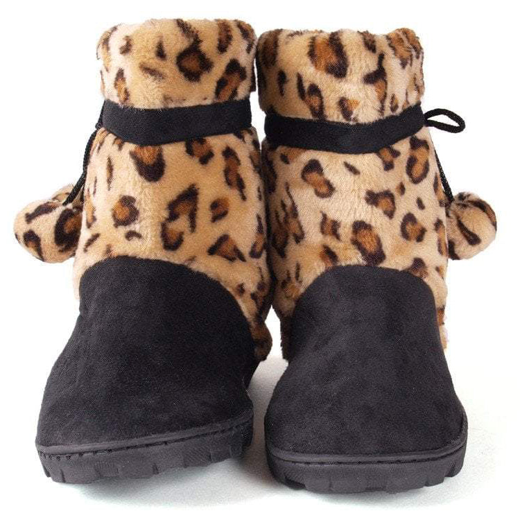 Leopard and Black Micro Boot